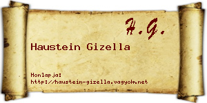 Haustein Gizella névjegykártya